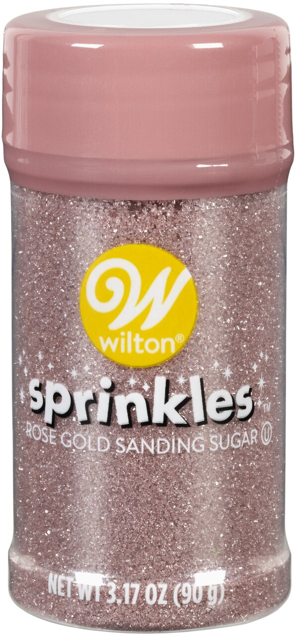 Wilton Short Sanding Sugar Sprinkles 2.6Oz-Rose Gold | Add a Touch of Elegance Shine Bright in the Kitchen | MINA&#xAE;