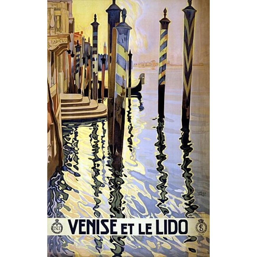 Venise Et Le Lido Venice Italy Vintage Travel Poster Print (24 X 36)