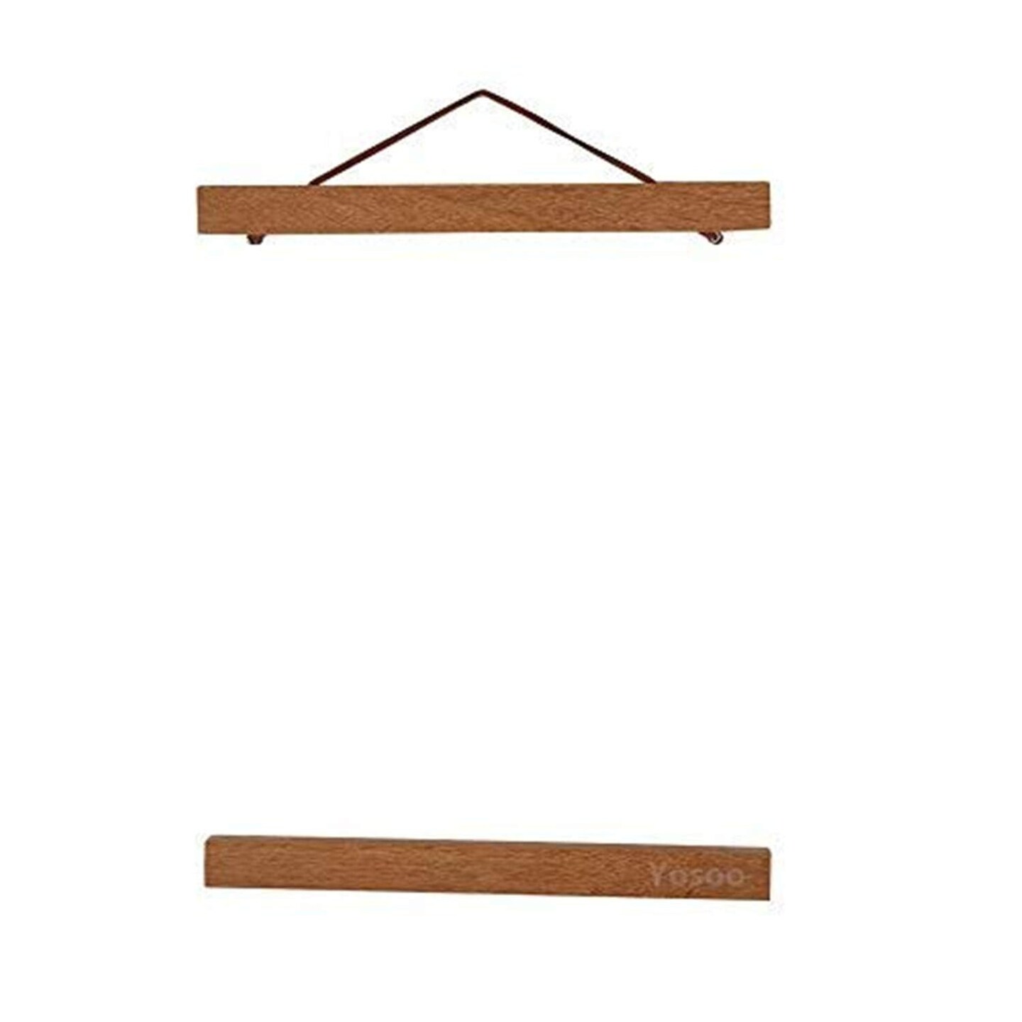 8" Magnetic Poster Frame, Wooden Photo Frame, Picture Artwork Canvas Hanger, for Home Decoration Wall, Upgraded Version Magnetic Teak Wood (Size:21cm/8.27inch)