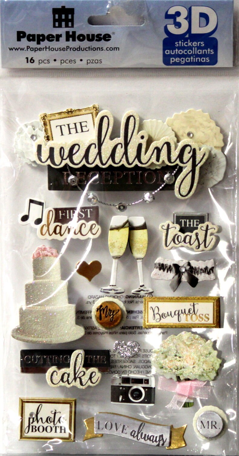 Paper House The Wedding Reception Dimensional Stickers