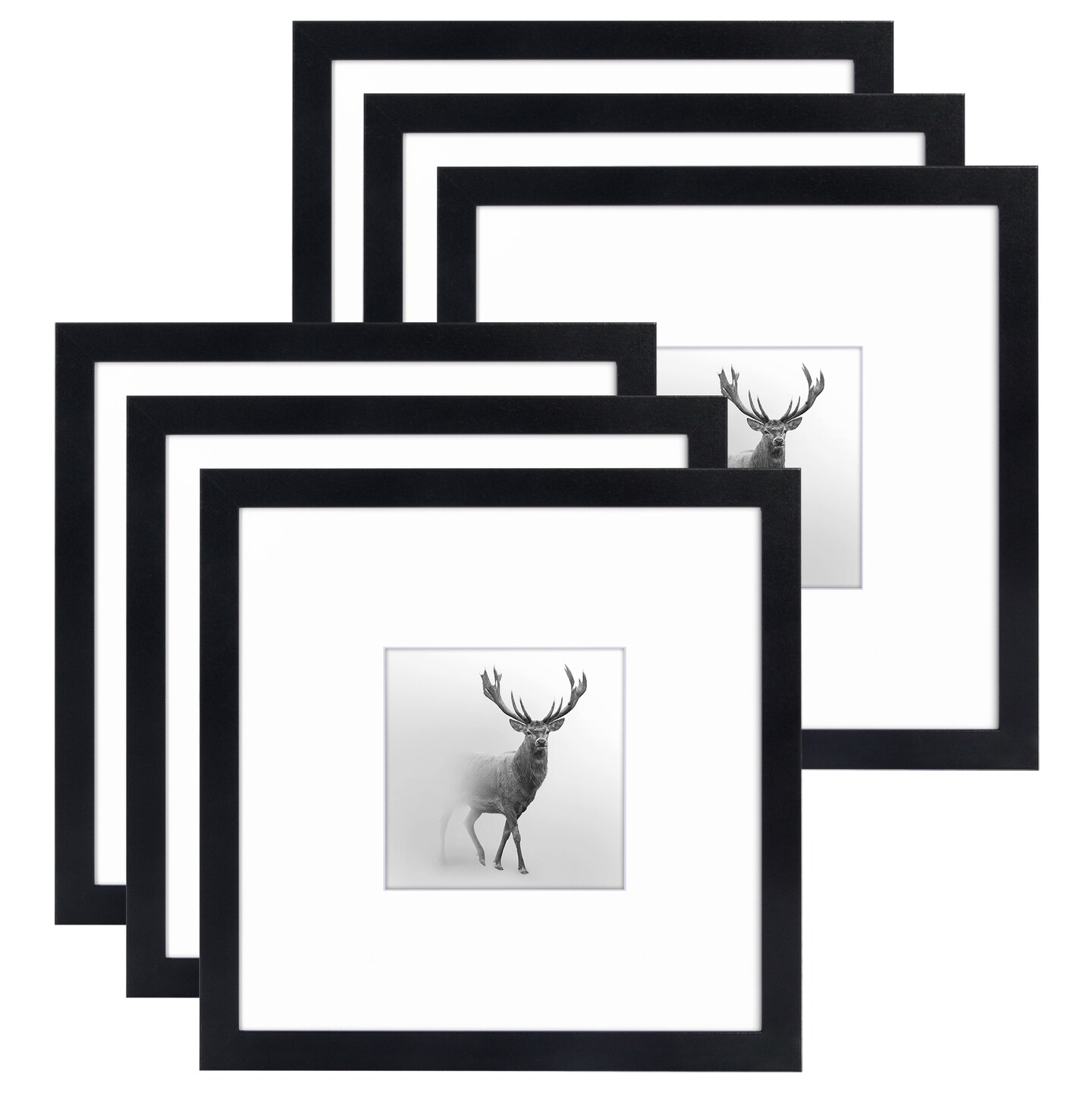 Americanflat 8&#x22; x 8&#x22; Picture Frames for Grid Gallery - Black