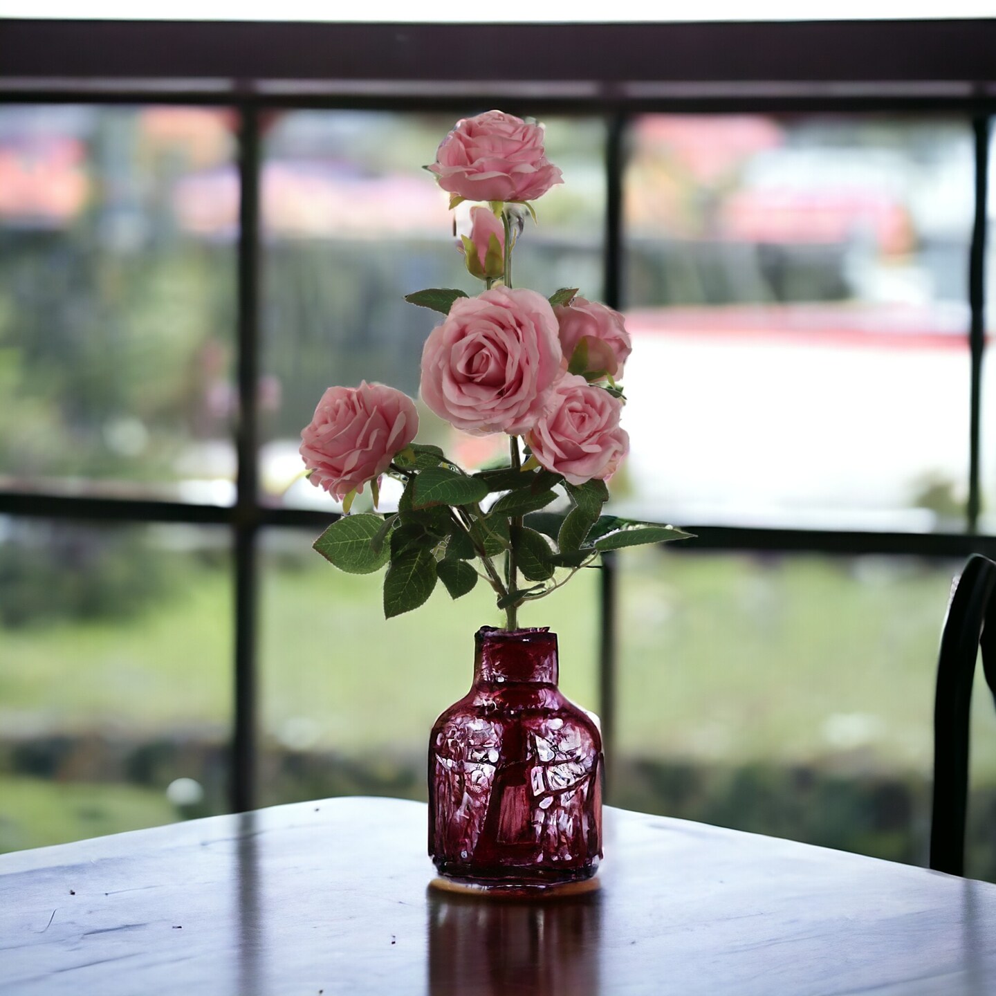 27-Inch Mauve Pink Rose Spray - Set of 12, Lifelike Silk Roses for Elegant Home D&#xE9;cor &#x26; Floral Arrangements - Timeless Beauty, Floral Home by Artificial Flowers