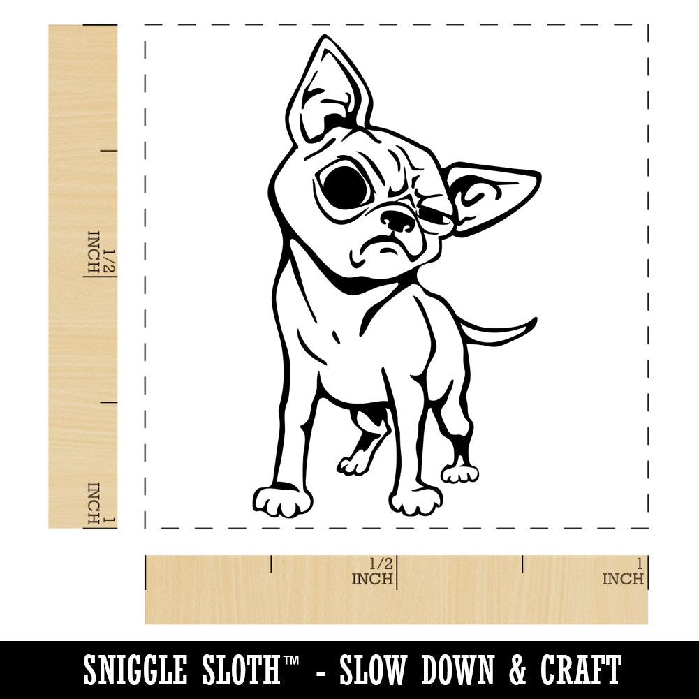 Suspicious Chihuahua Dog Self-Inking Rubber Stamp Ink Stamper | Michaels