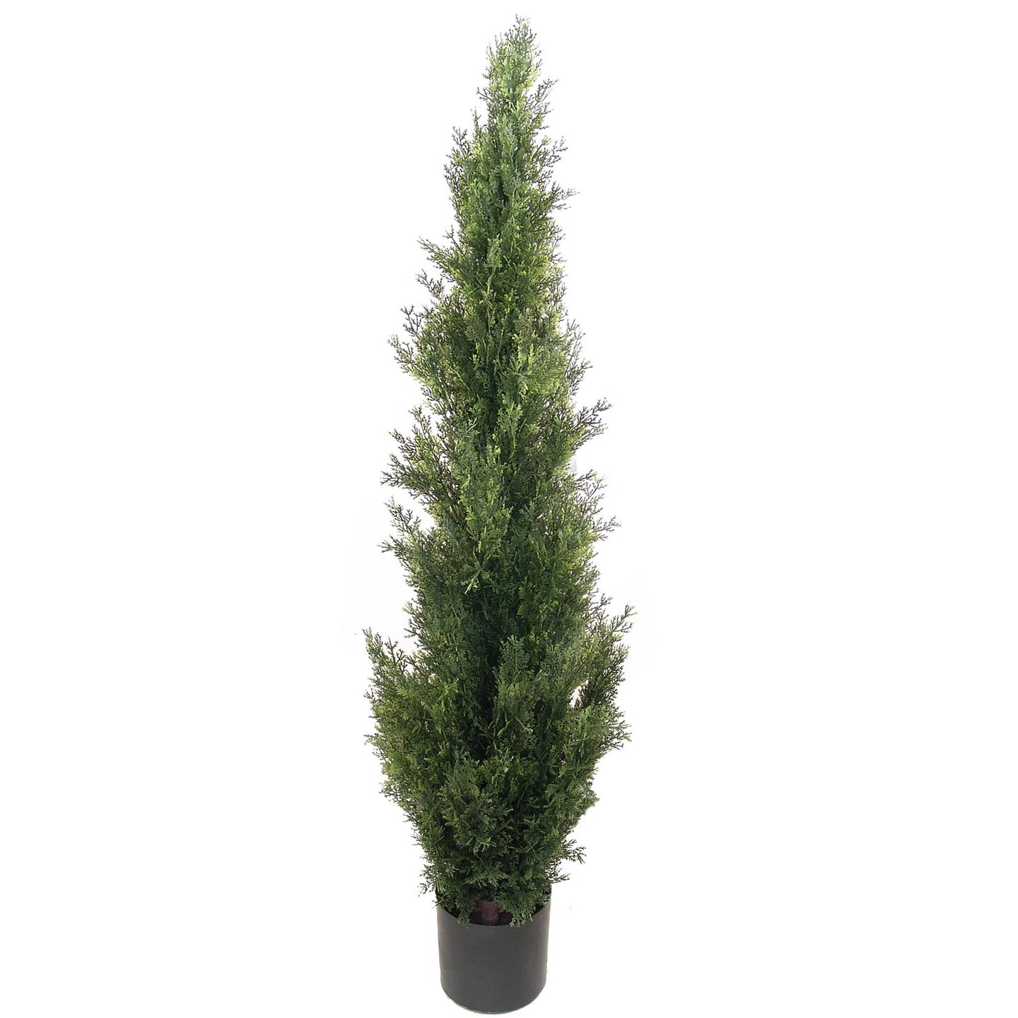 4ft Cedar Cone Topiary Tree in Black Pot by Floral Home&#xAE;
