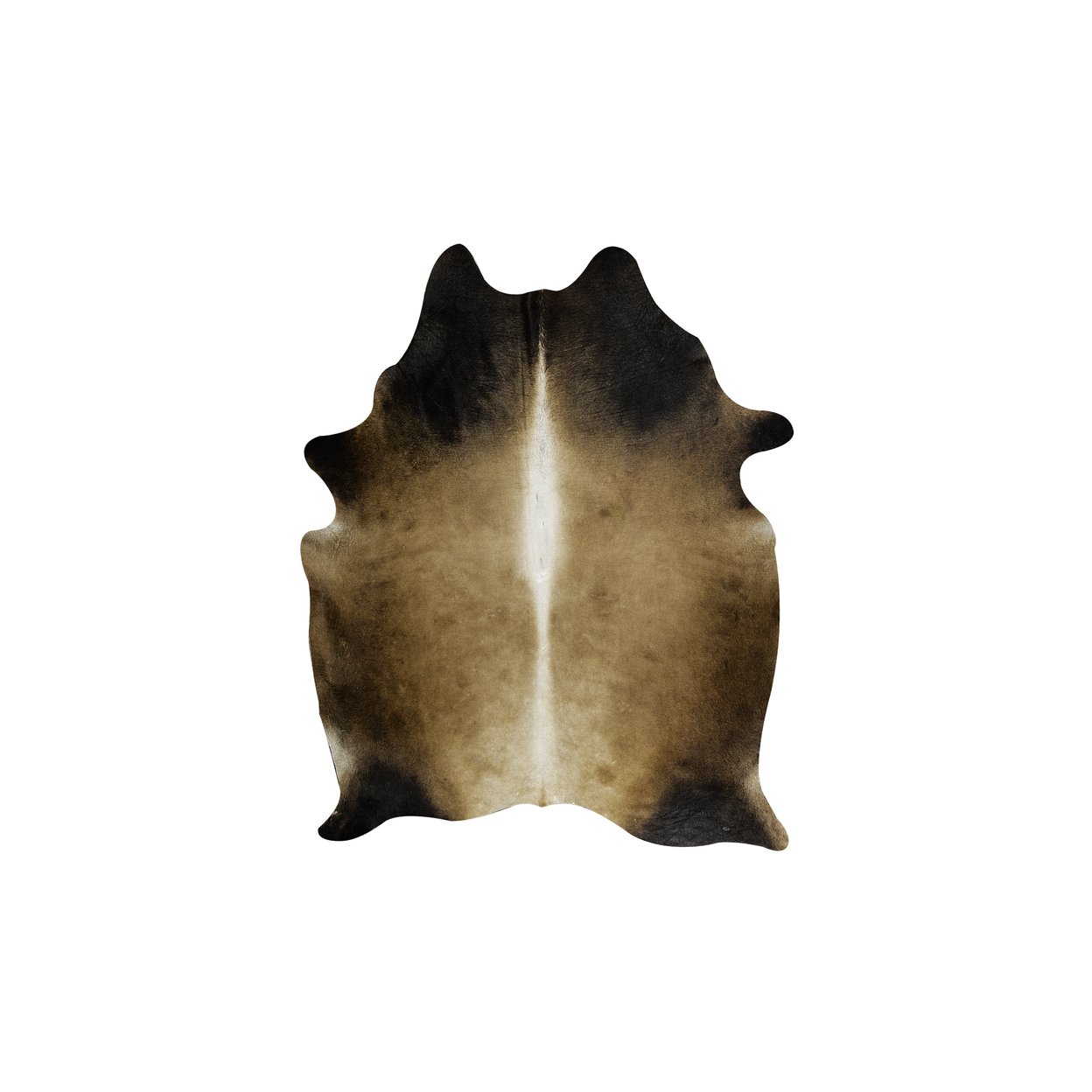 Kobe Cowhide Rug Natural Dark Tan Brazilian Leather Handmade 1-Piece 5X7