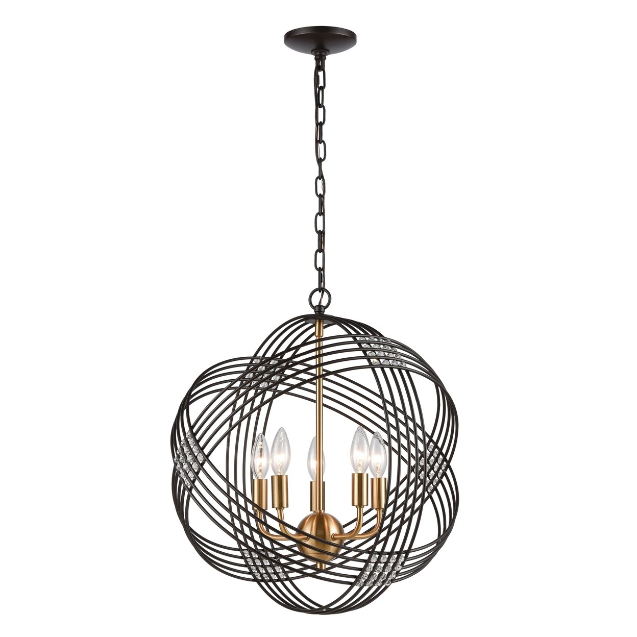 Concentric 19 Wide 5-Light Chandelier - Oil Rubbed Bronze