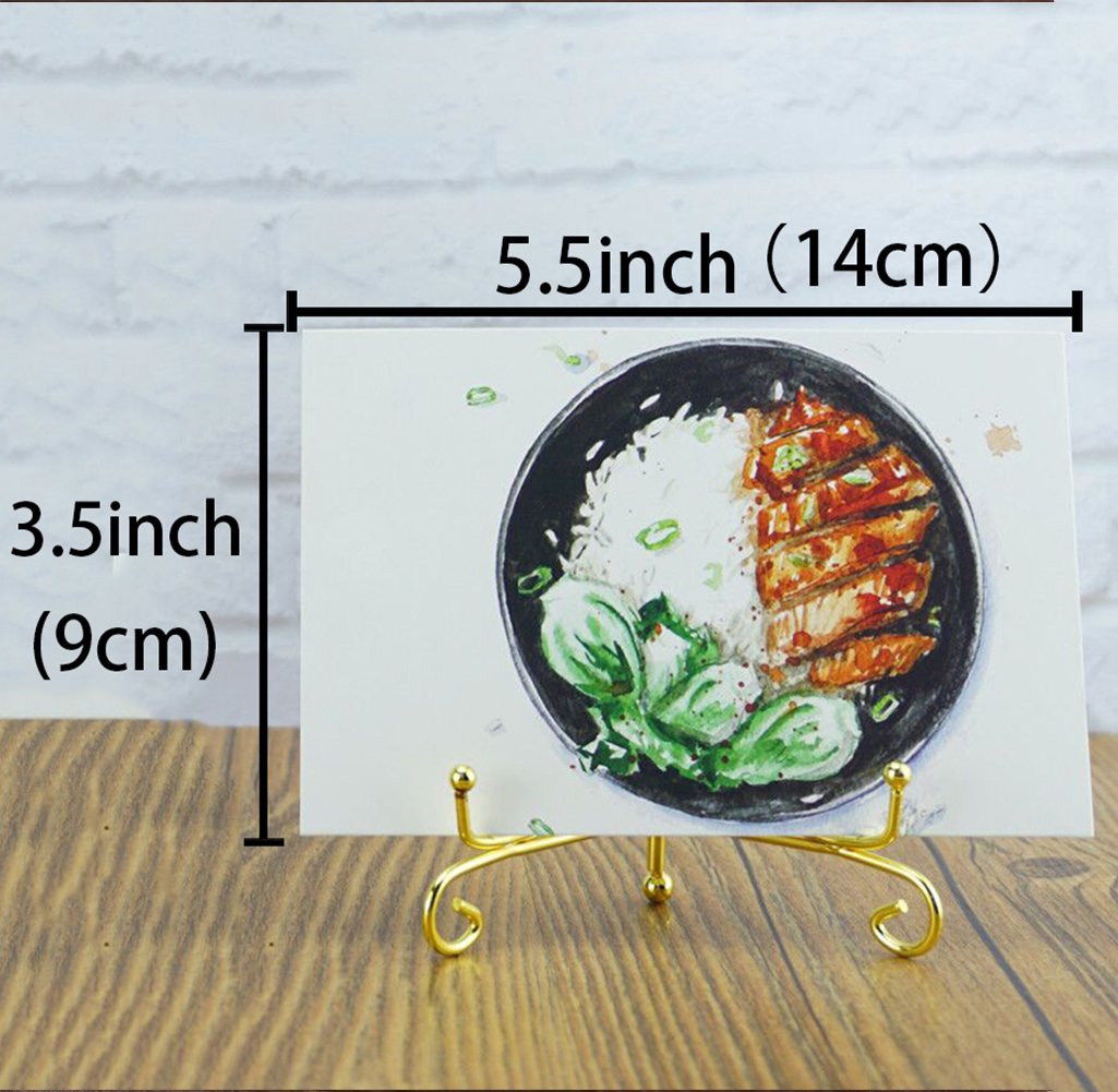 2 Pack 4&#x22; Iron Display Stand, Gold Small Iron Easel Plate Display Photo Holder Stand, Displays Card,Cookie, Decorative Plates,Artwork