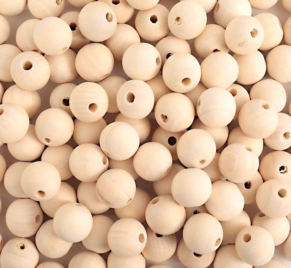 Natural Wooden Beads for Crafts