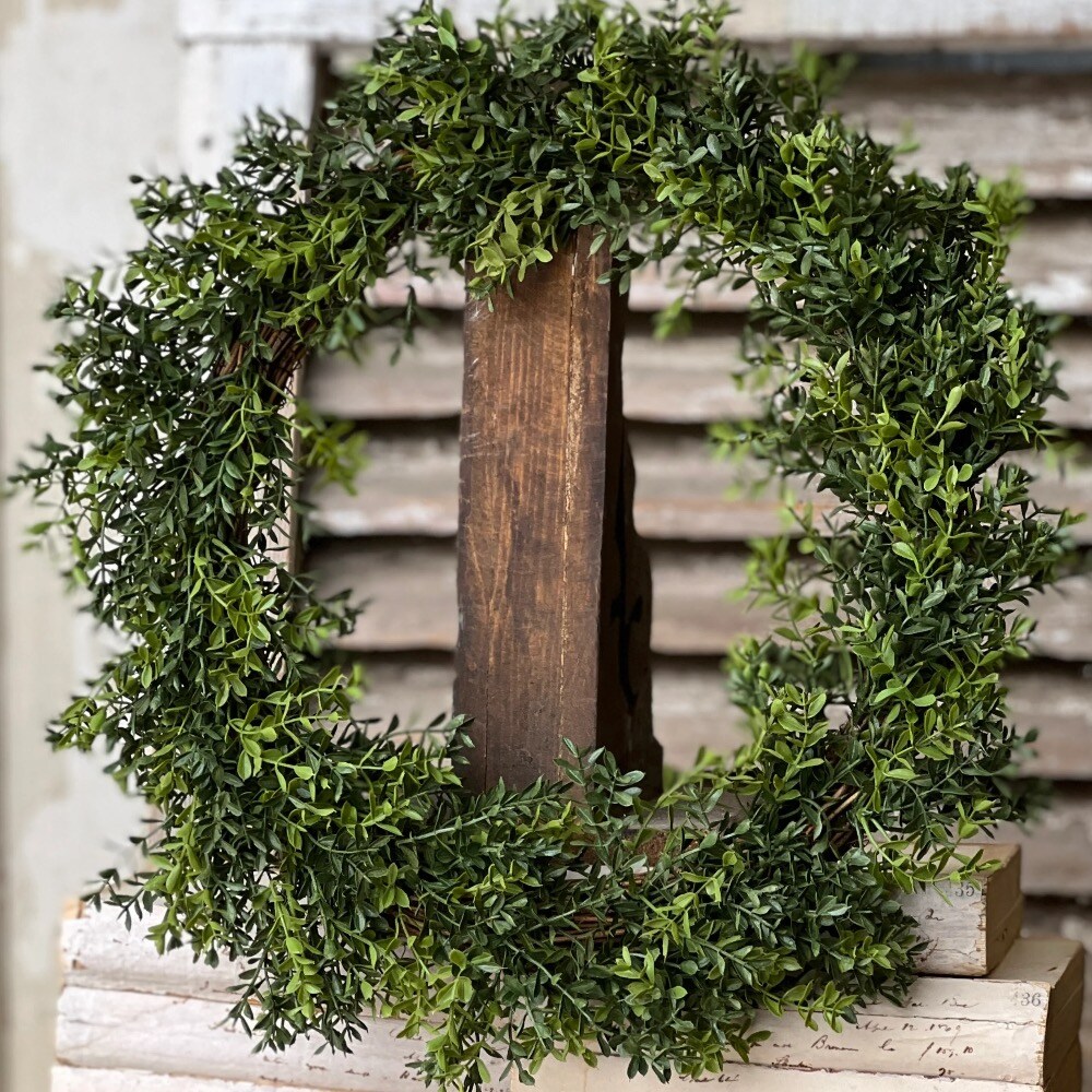 Faux Boxwood Wreath