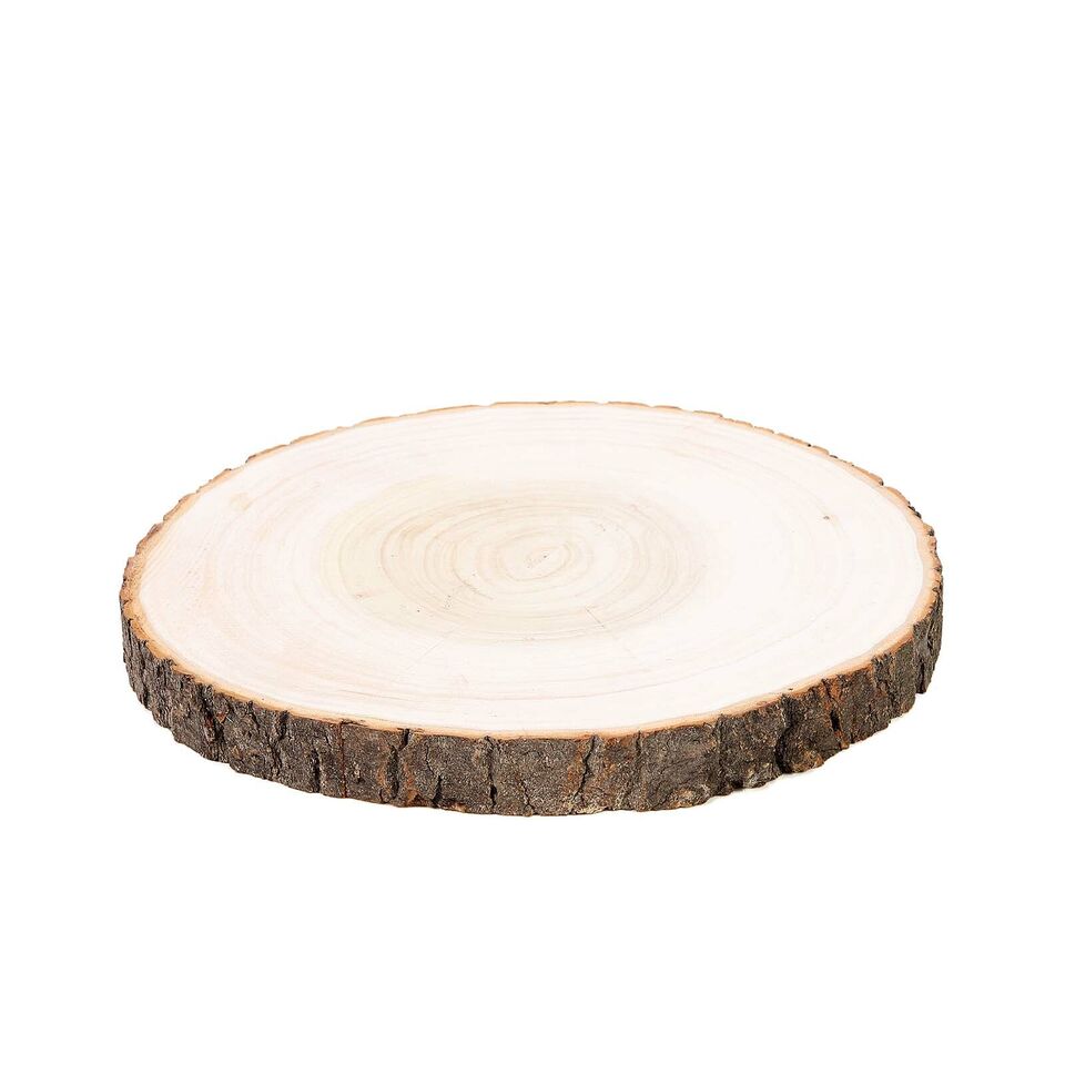 12&#x22; Natural Round Poplar Wooden Slices