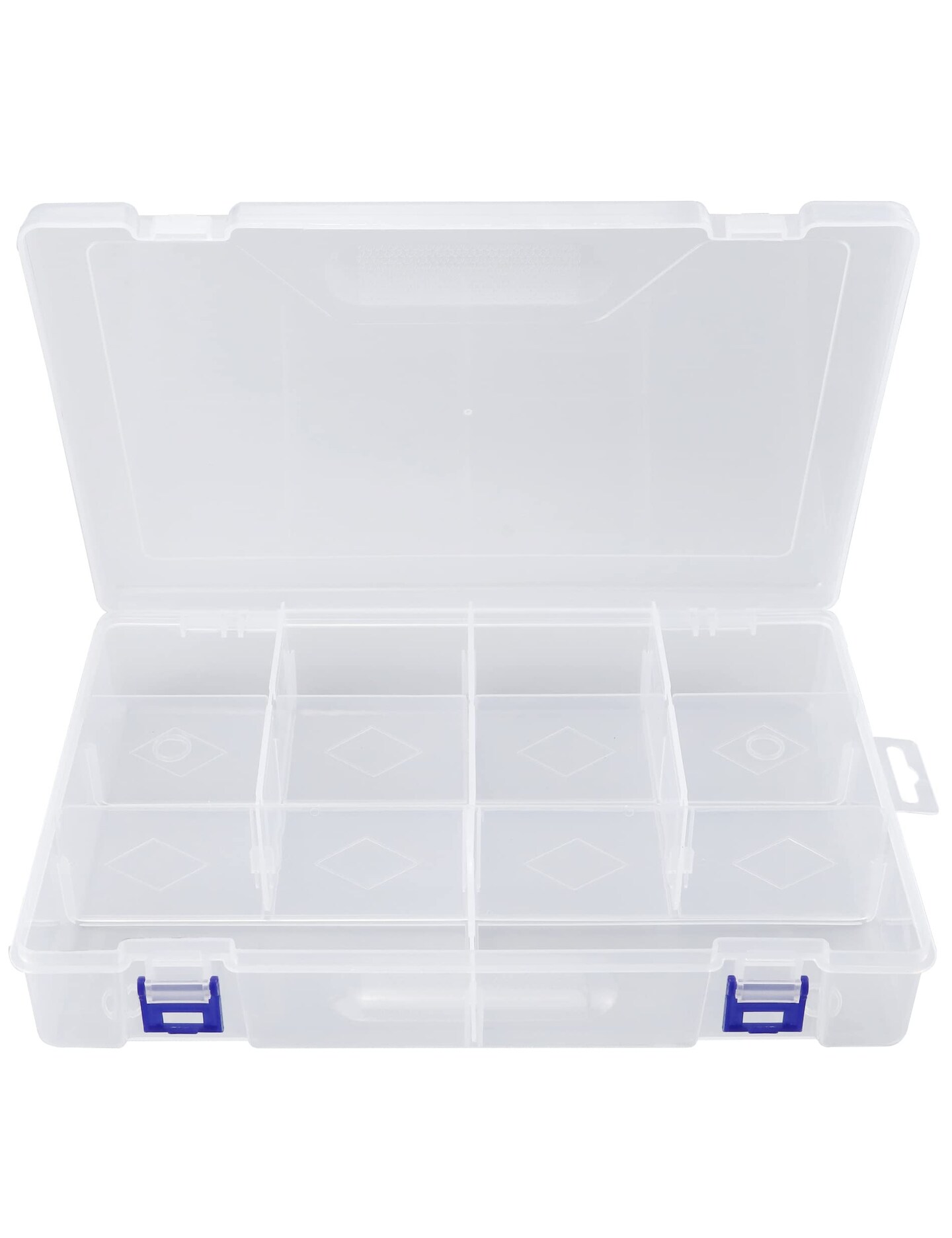 Tackle Box Beads Organizer Tackle Boxes with Dividers Plastic Storage Large 10 Grids Box Jewelry Compartment Container