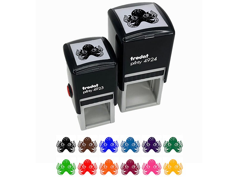 Adorable Octopus Self-Inking Rubber Stamp Ink Stamper