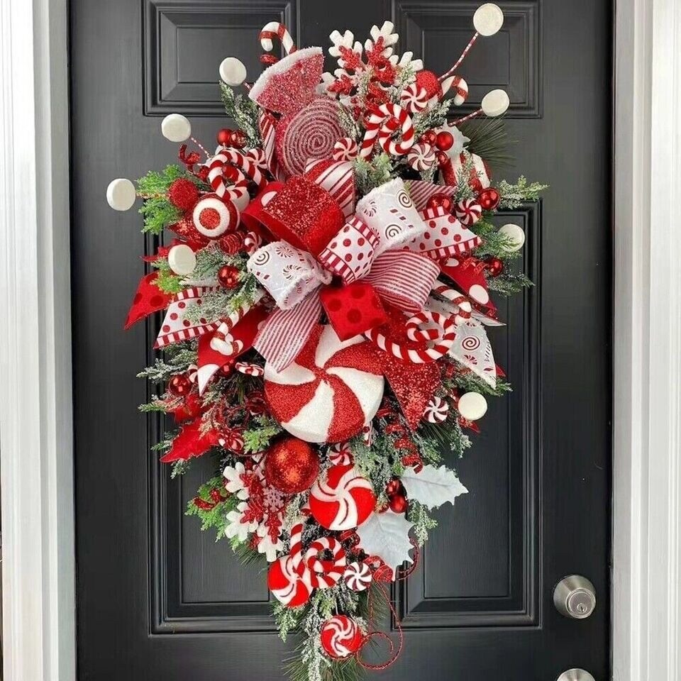 Christmas Candy Wreath Garlands Decor