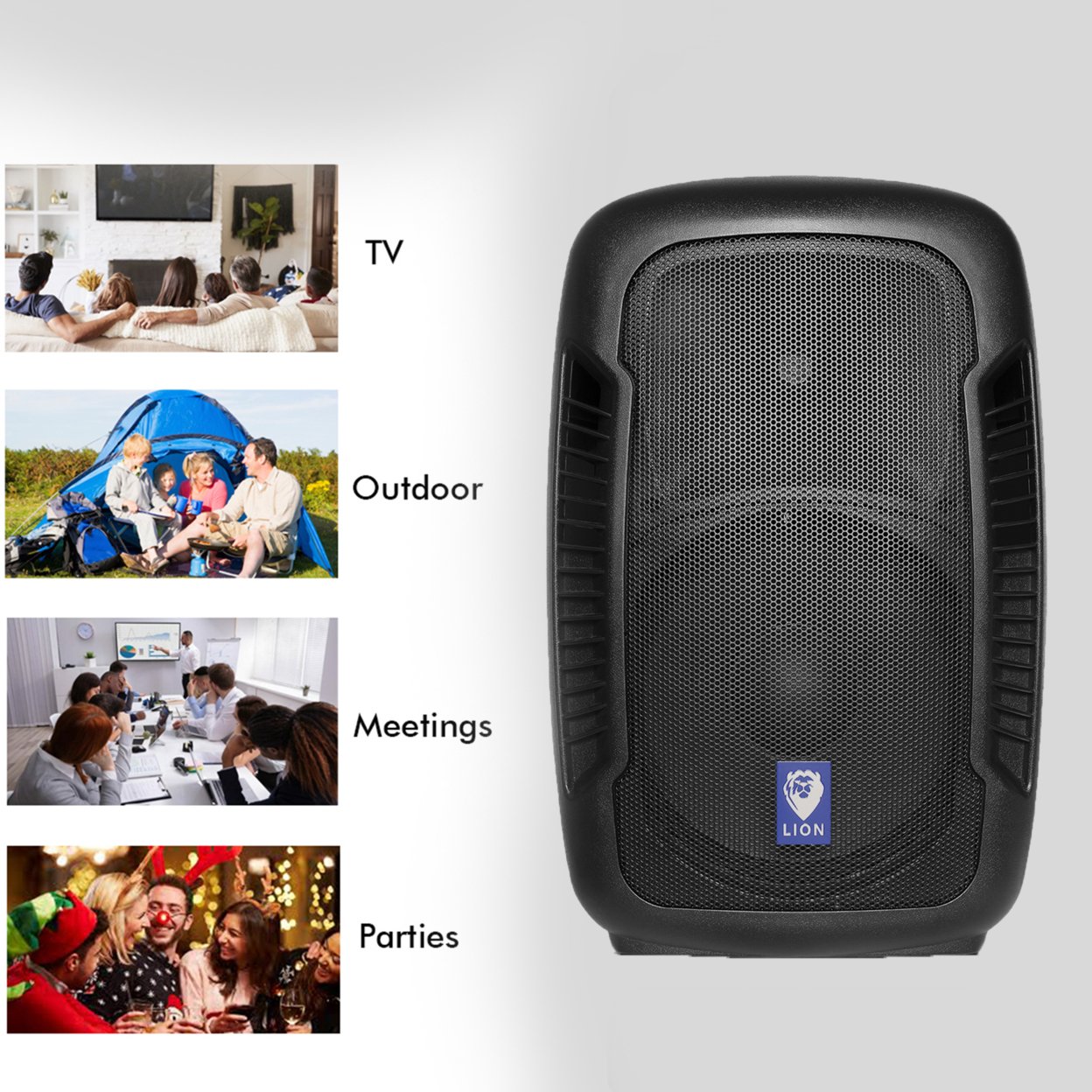 Technical Pro 10 Inch Bluetooth Speaker 1500W Active Loudspeaker Remote Usb Sd