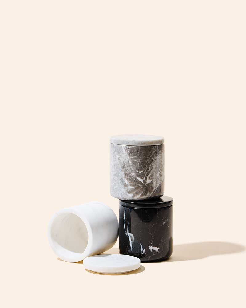 10 oz Marble Candle Vessel &#x26; Lid | Candle Supplies