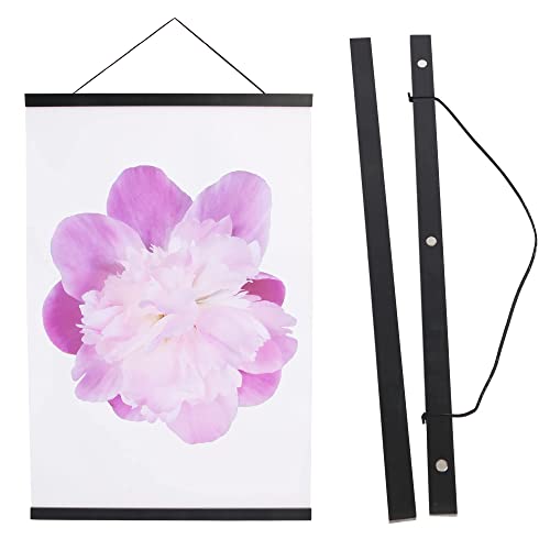 Aynoo Magnetic Poster Hanger Frame 12x18 12x16 12x24 Poster Frame 12 Inch 1Pack Wide Magnetic Poster Hanger Frame Wooden Frame Hanger for Photo Pictures Canvas Posters Maps