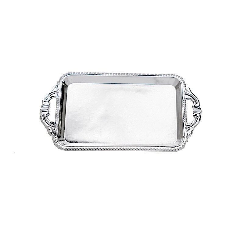 12 pcs 4 in long Metallic Mini Rectangle Trays Favor Holders