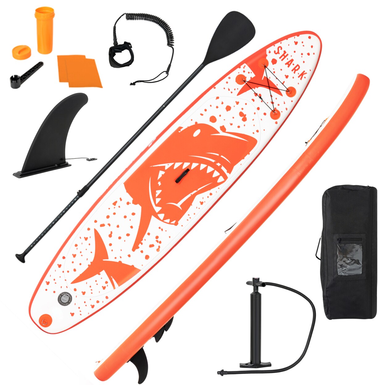 Gymax 11 Inflatable Stand-Up Paddle Board Non-Slip Deck Surfboard w/ Hand Pump