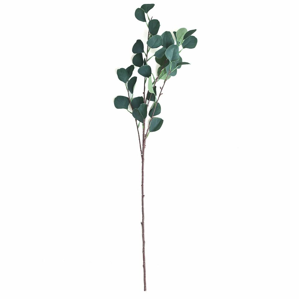 2 pcs 36-Inch tall Green Stems Artificial Eucalyptus Greenery