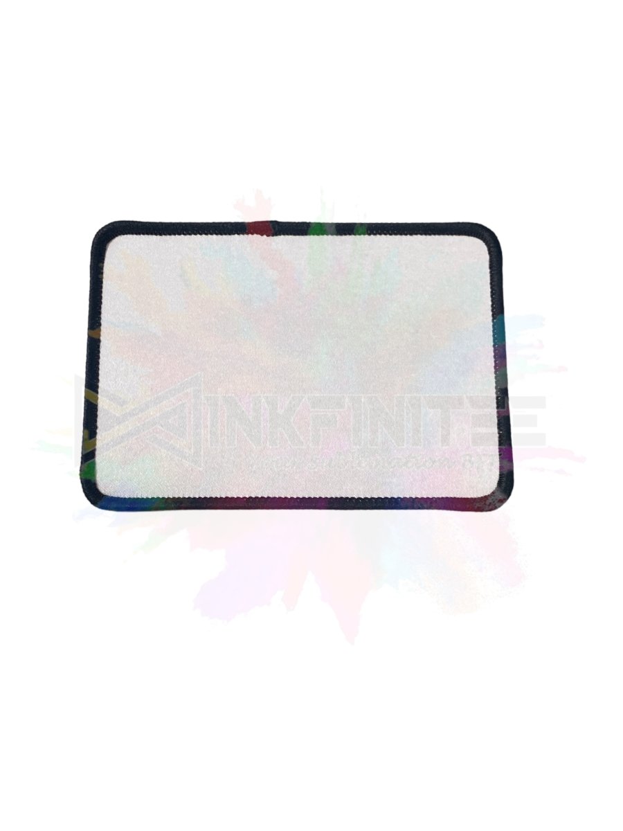 Sublimation Patch with Black Border and Adhesive, RECTANGLE, 3.5" x 2.5"