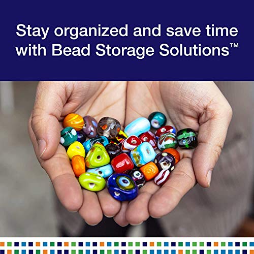 Bead Storage Solutions Elizabeth Ward 5 Piece Bead Clear Organizing Storage Containers for Small Beads, Crystals, Fasteners, and More, Medium