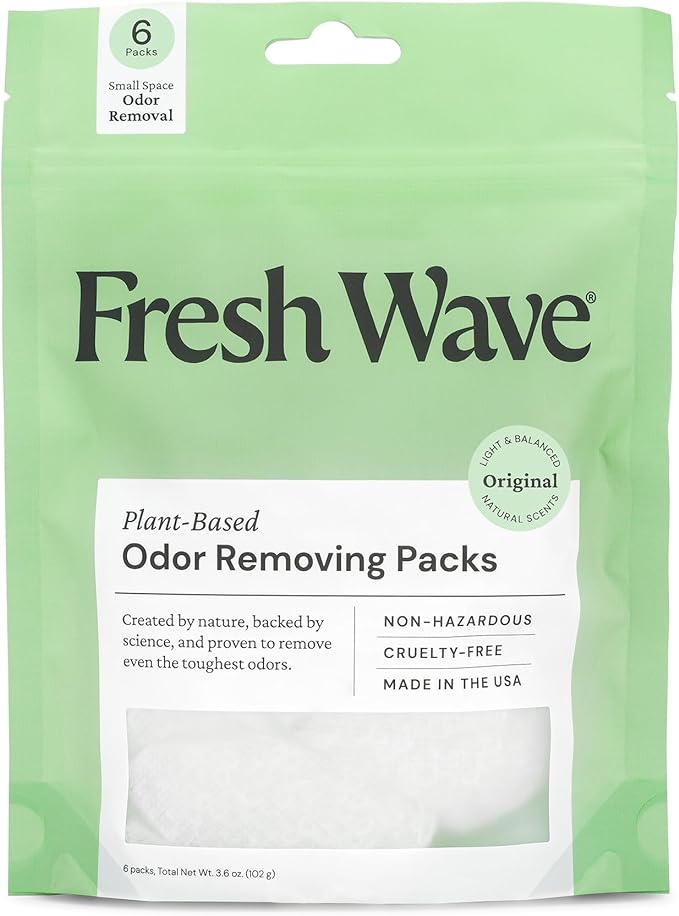 Fresh Wave Odor Eliminating &#x26; Deodorizing Packs | Bag of 6 | Safer Odor Relief for Small Spaces | MINA&#xAE;