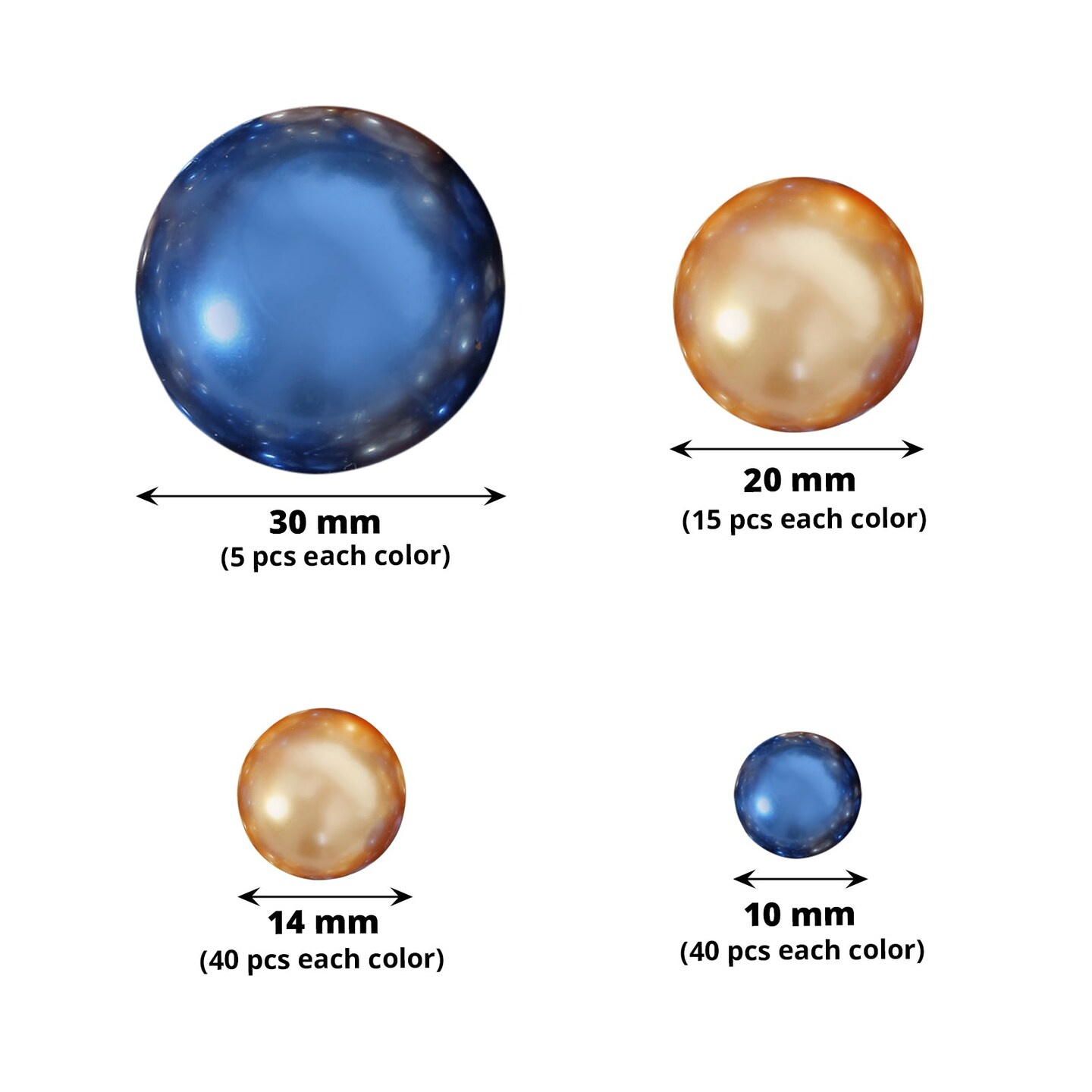 200 Faux PEARL BEADS Assorted Vase Fillers