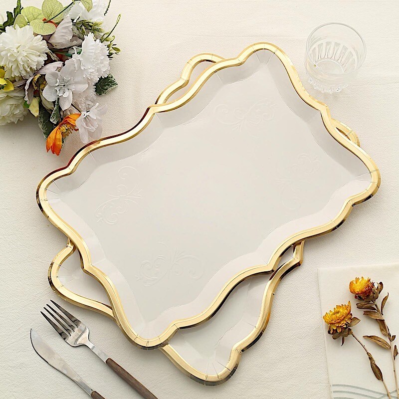 14 in Rectangular Paper Serving Trays