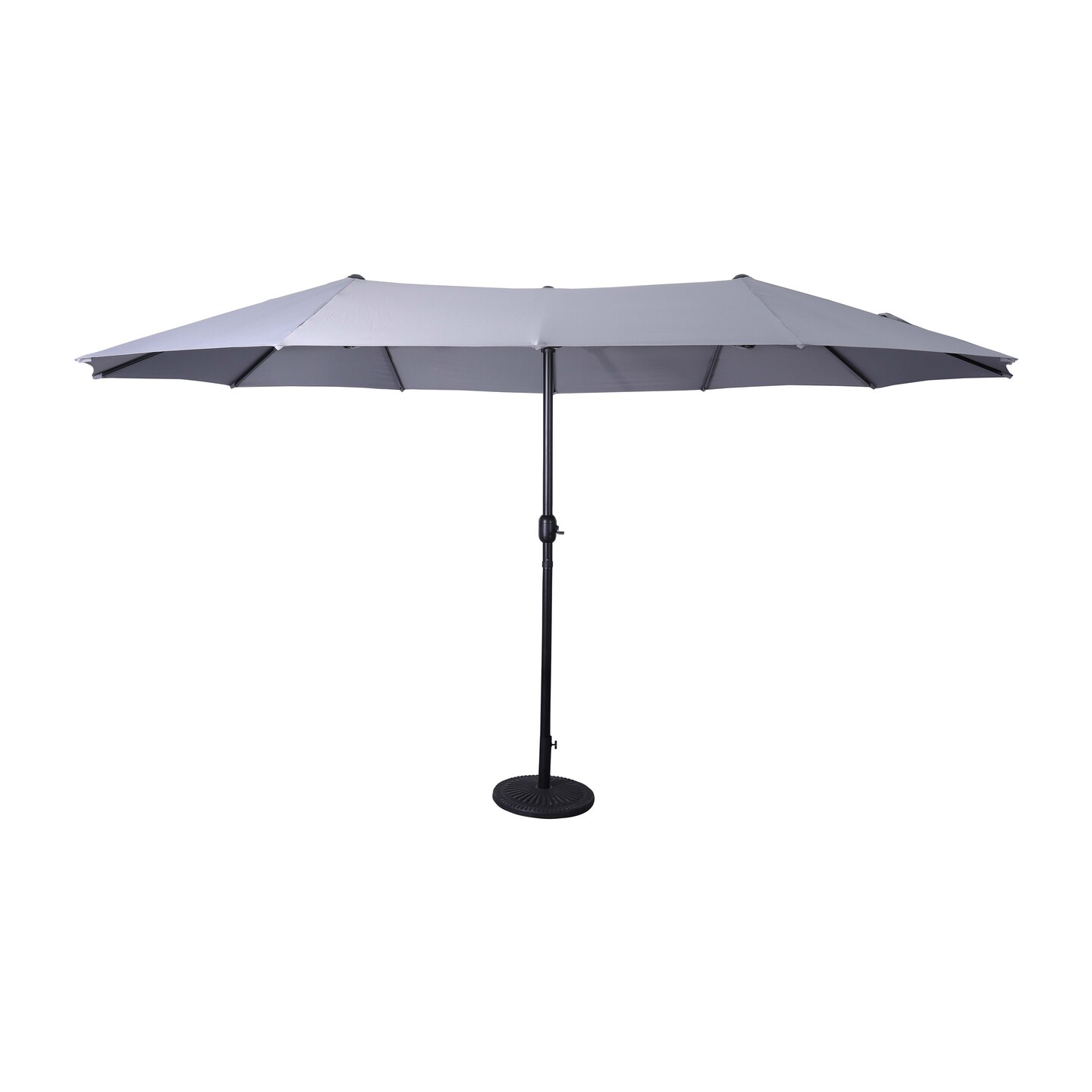 Merrick Lane Evanston 15 FT Triple Head Umbrella for Patio Use with Crank Handle, and Easy Lift Function