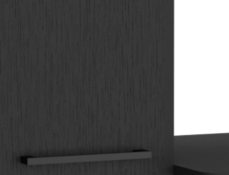 Premium Black Tall Cabinet with Wine Cubbies and Cup Rack | Organize in Style