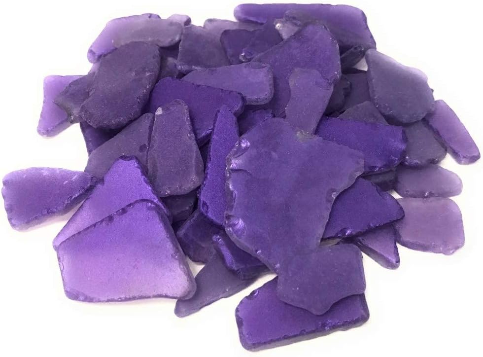 Sea Glass Craft Beach Glass Craft - Metallic Purple 11 Oz Sea Glass Décor Sea Glass Vase Filler