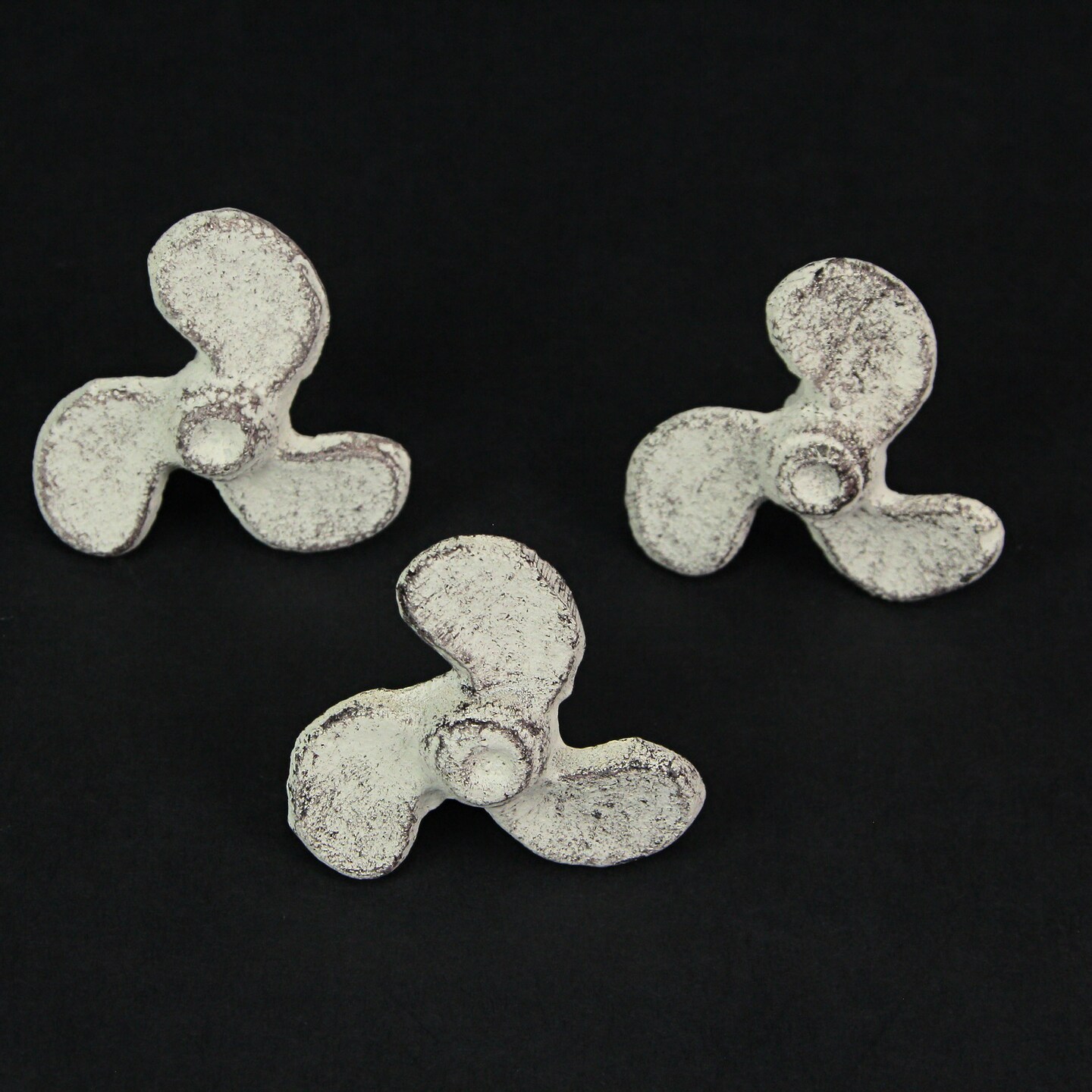 Set of 6 Cast Iron Boat Propeller Cabinet Knob Nautical Drawer Pull Decor