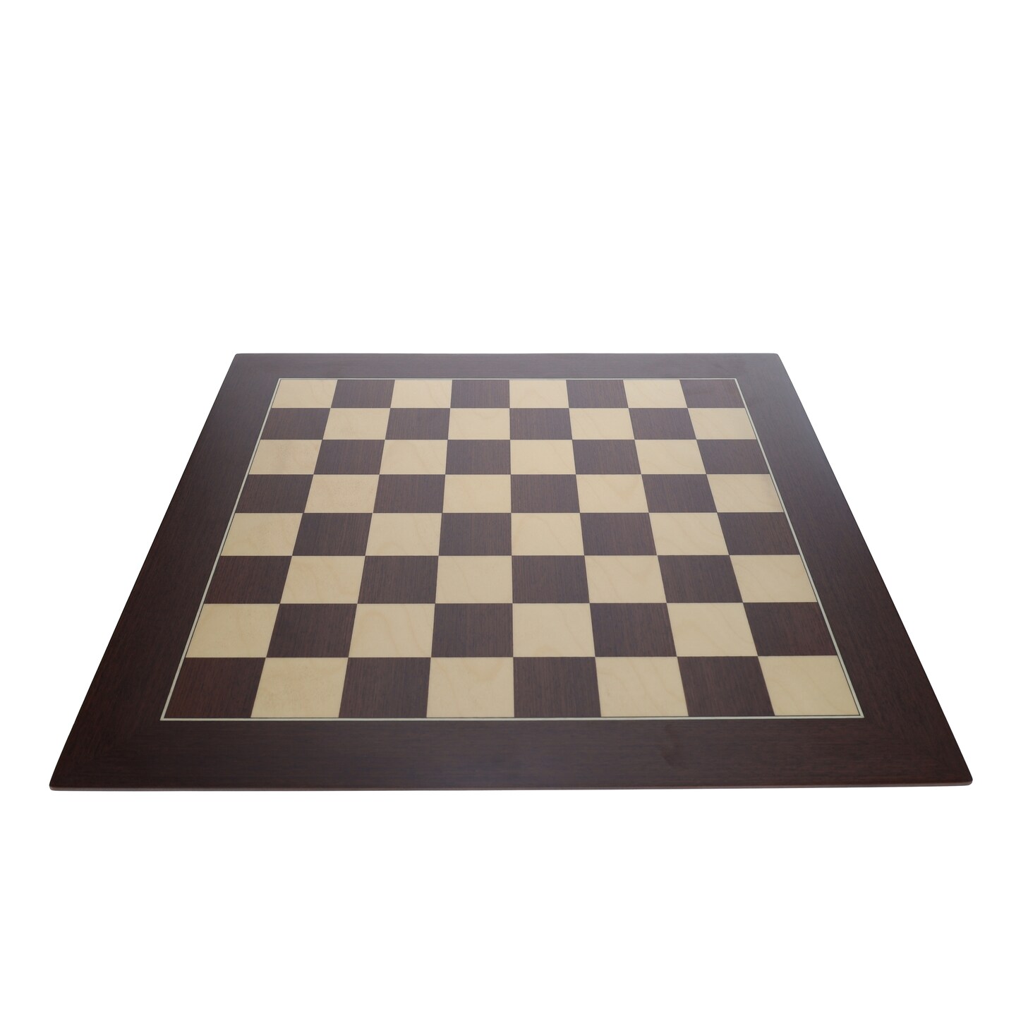 WE Games Deluxe Wenge and Sycamore Wooden Chess Board - 21.625 inches