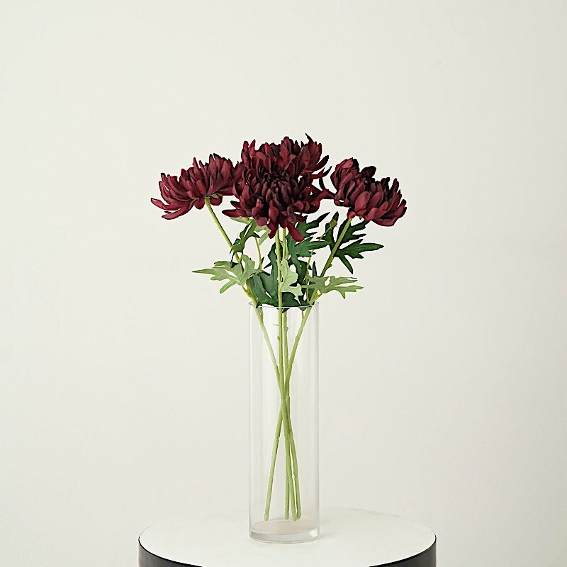 3 Stems 27&#x22; Long Artificial Chrysanthemum SILK FLOWERS