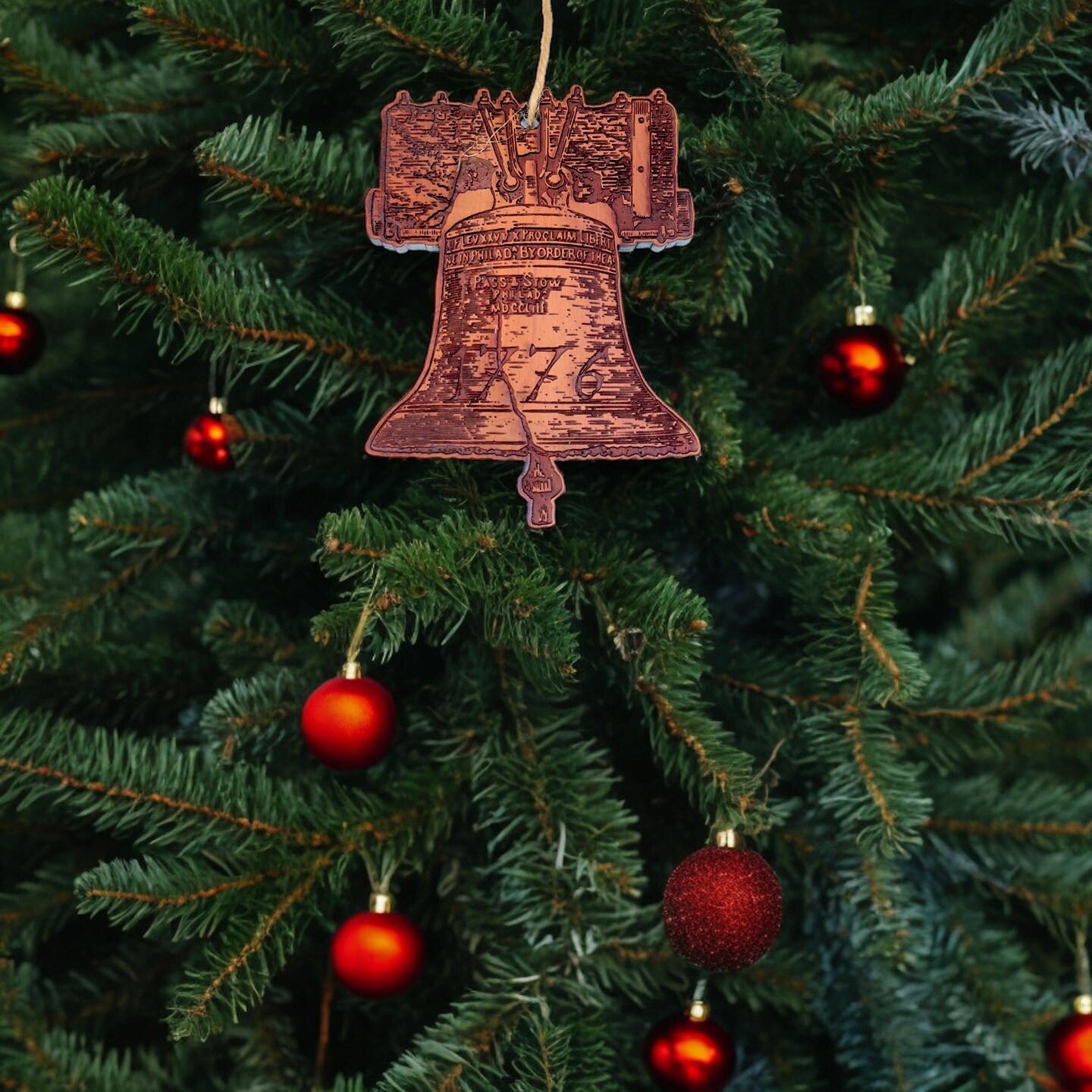 1776 Liberty Bell - Cedar Ornament 1776 Liberty Bell - Cedar Ornament