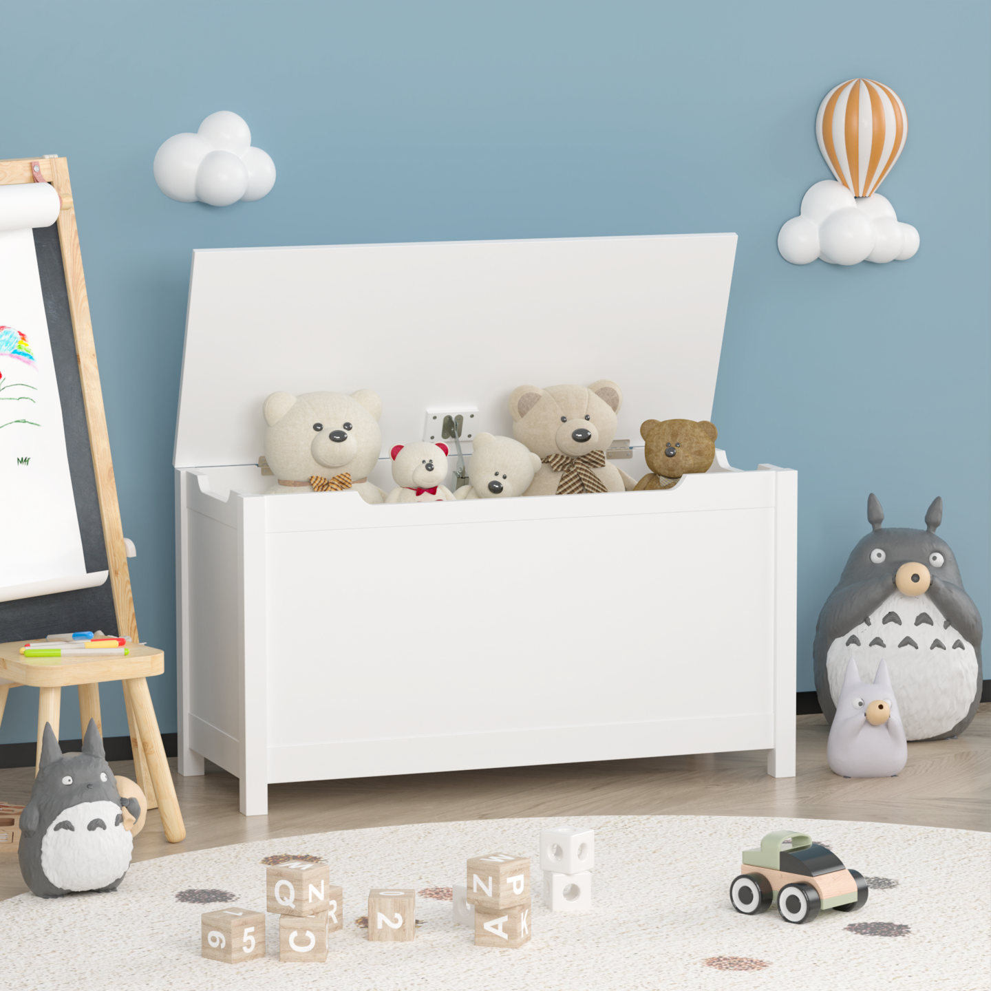 Wooden Toy Box for Kids | Organize Toys Easily