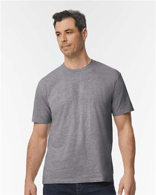 Gildan Softstyle Midweight Crewneck Short Sleeve T-Shirt For Modern Classic Fit Durable Everyday Wear