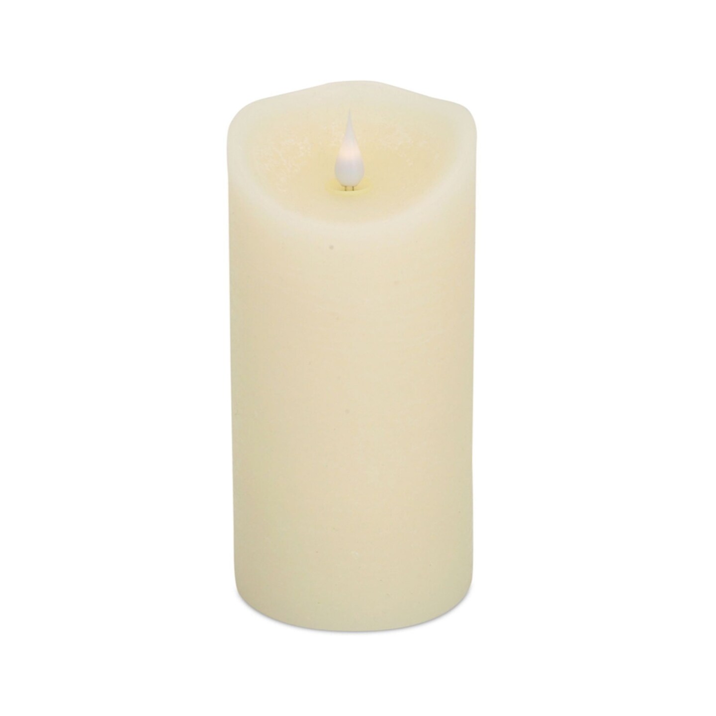 Melrose LED Flameless Votive Candles with Moving Flame - 7.5&#x22; - Beige - Set of 2