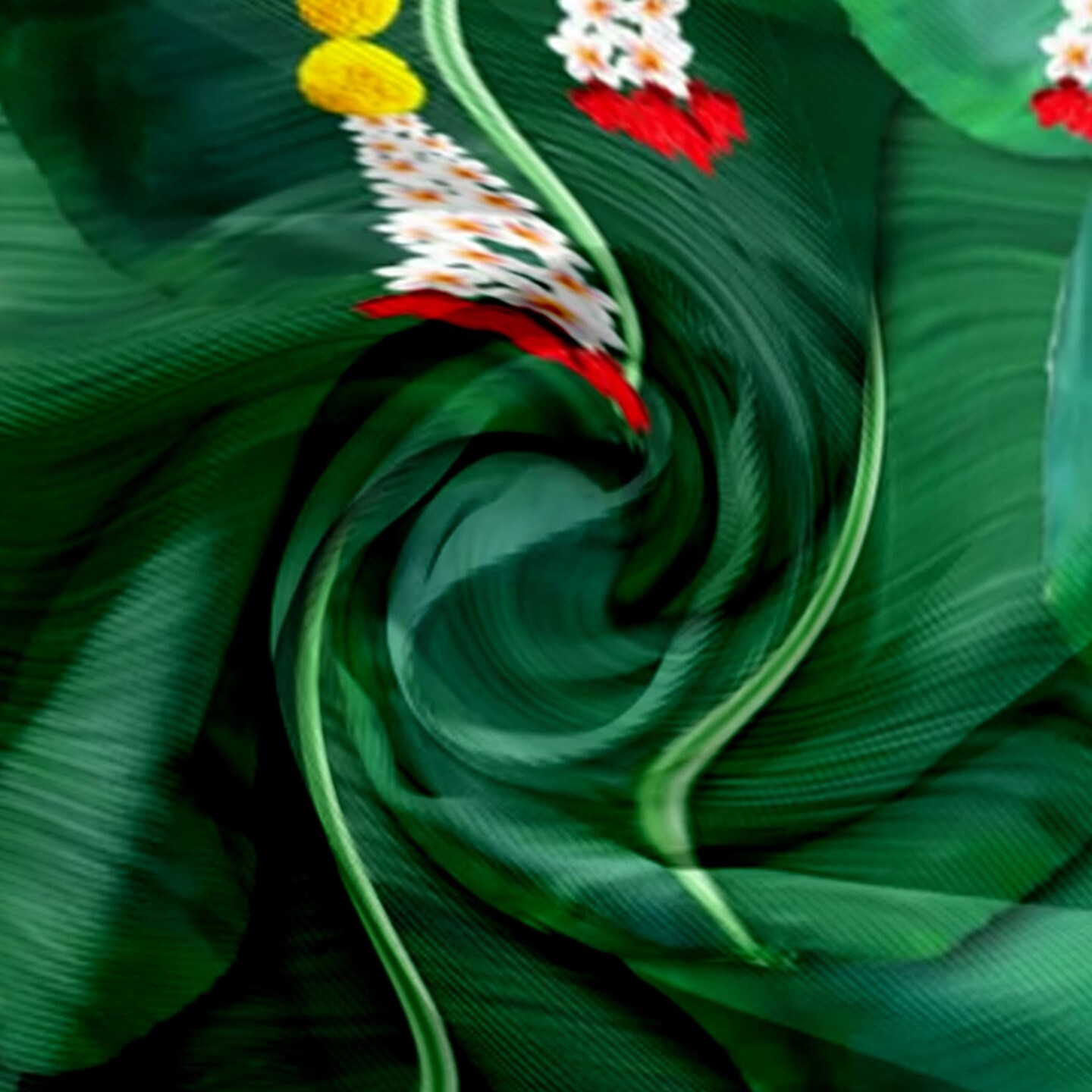 Banana Leaf with Marigold Backdrop Indian Traditional Cloth 5x8 Feet Backdrop Pooja Backdrop Indian Wall Art Photo Decor Banner Diwali Decor Wedding Backdrop Decorative Cloth