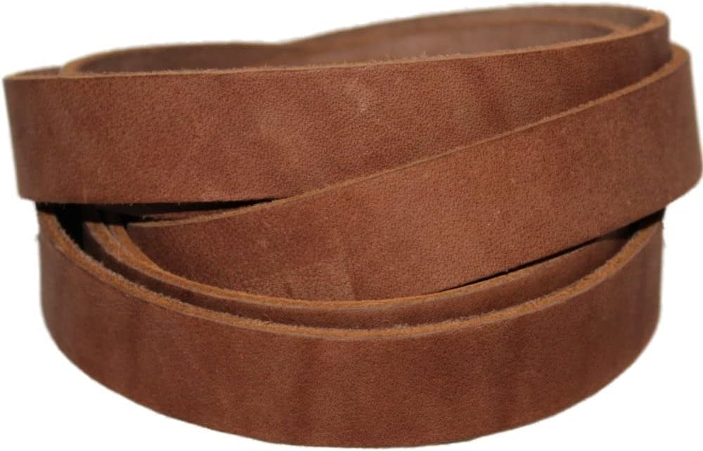 Leather Strap Medium Brown &#xBE; Inch Wide 72 Inches Long