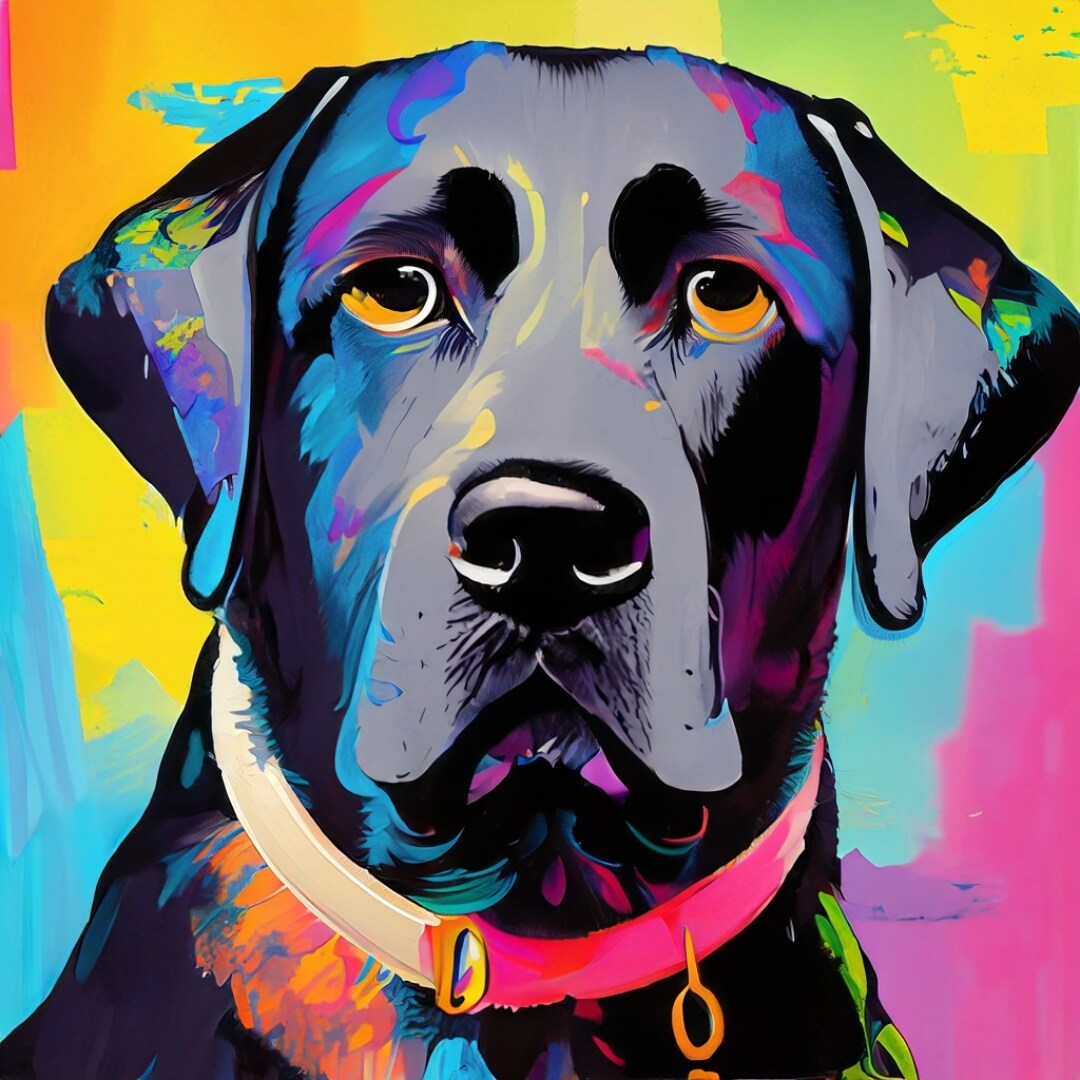 product name is 16 x 16 Black Lab canvas art