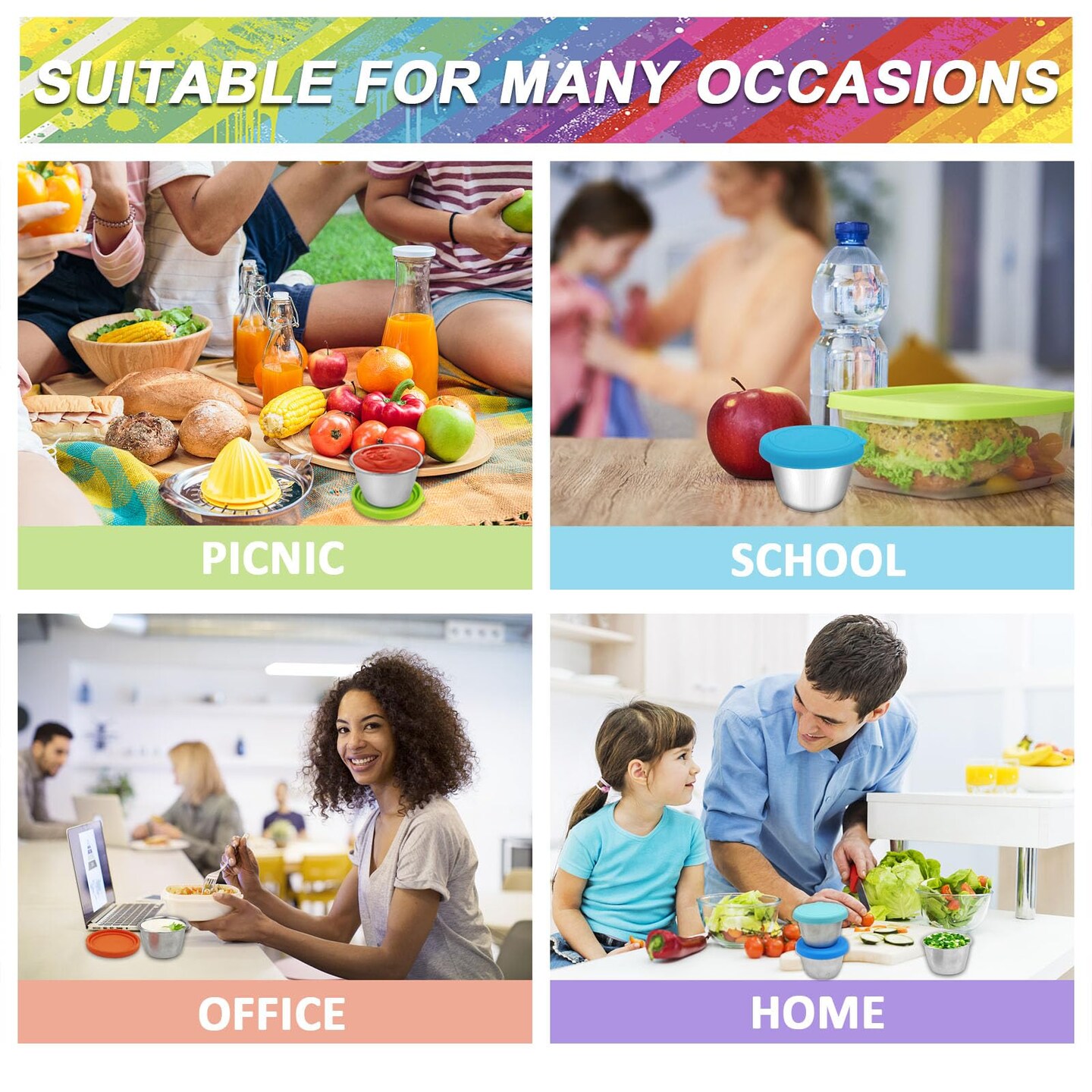 10 Pieces Food Storage Bags Silicone, Leakproof Reusable Storage Bags, Reusable Snack Bags Silicone for Home Food Storage, Kids School Lunch,Picnic and Travel (Salad Dressing Container)