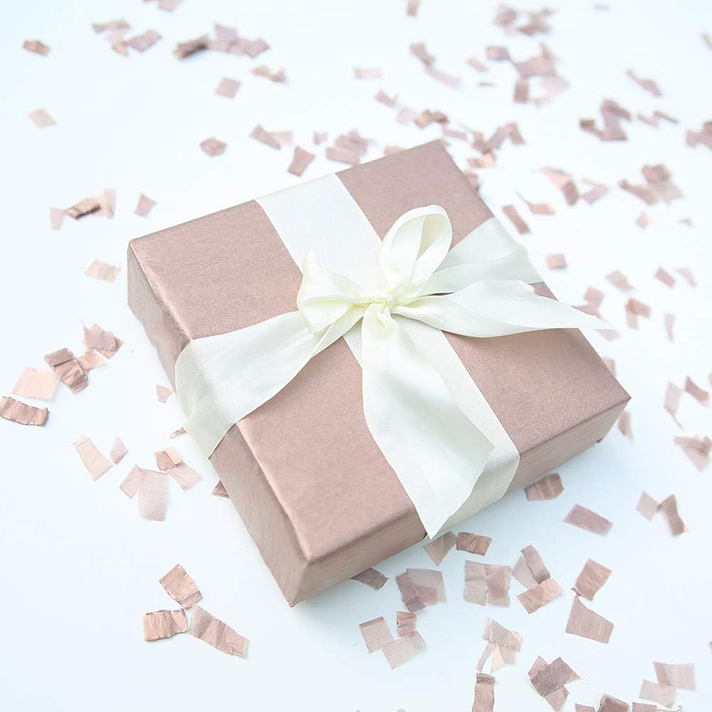 100 Sheets 20X14 Premium Metallic Rose Gold Tissue Gift Wrap Paper Bulk, Great for Gift Bag, Recyclable Gift Wrapping Accessory, Perfect for Small Gift bags, Pinata, Wedding, Party, Cutout
