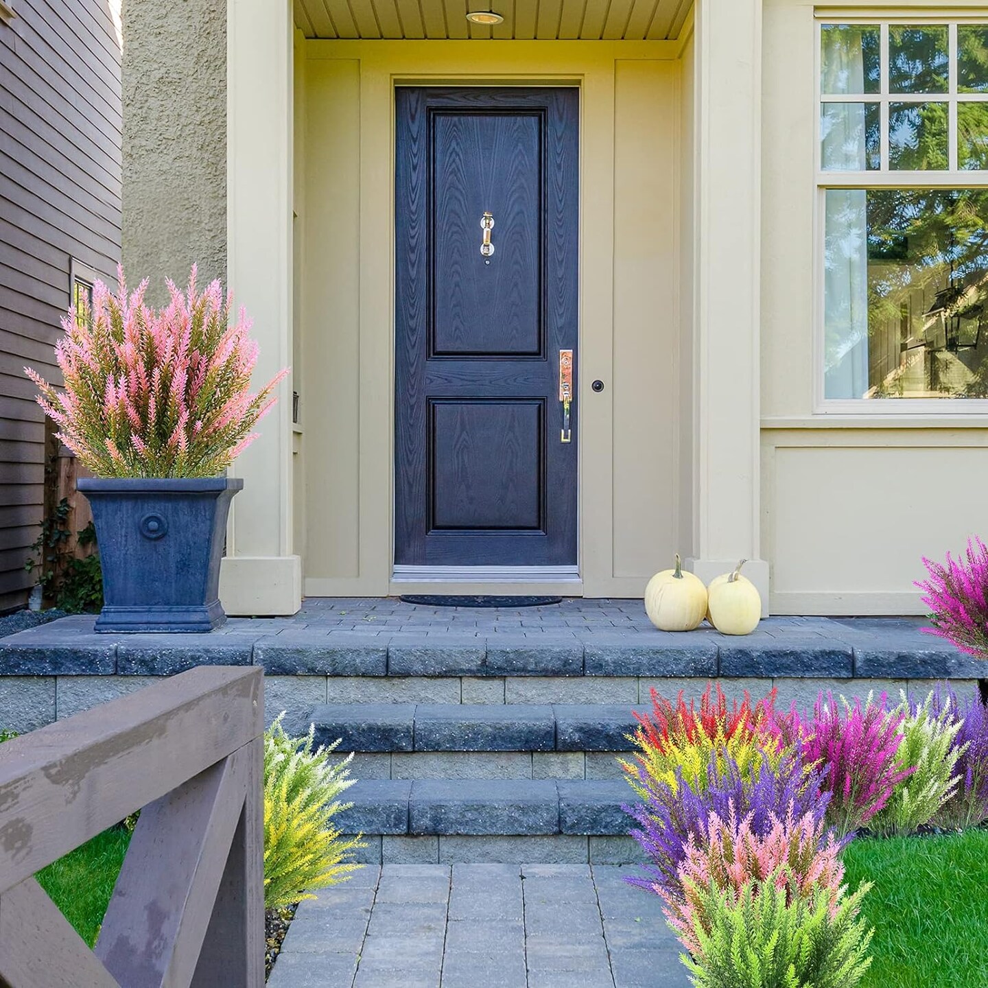 12 Bundles of UV Resistant Artificial Plants for Outdoor D&#xE9;cor
