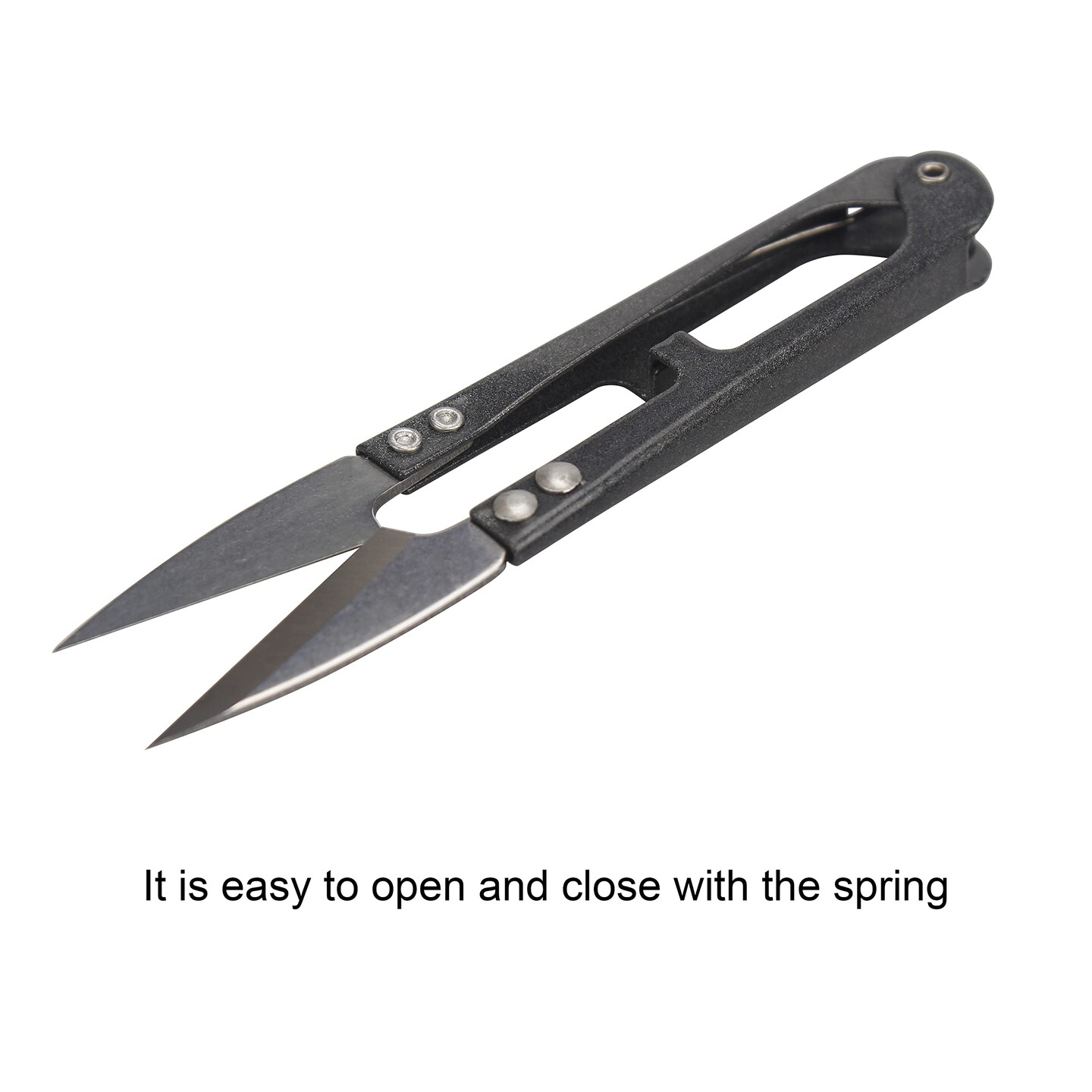 Sewing Scissors Yarn Thread Cutter 4.1inch Mini Small Snips Trimming Nipper Made of High-Carbon Steel Thread DIY Supplies for Stitch Embroidery, Knitting, Crafts (1, Black)