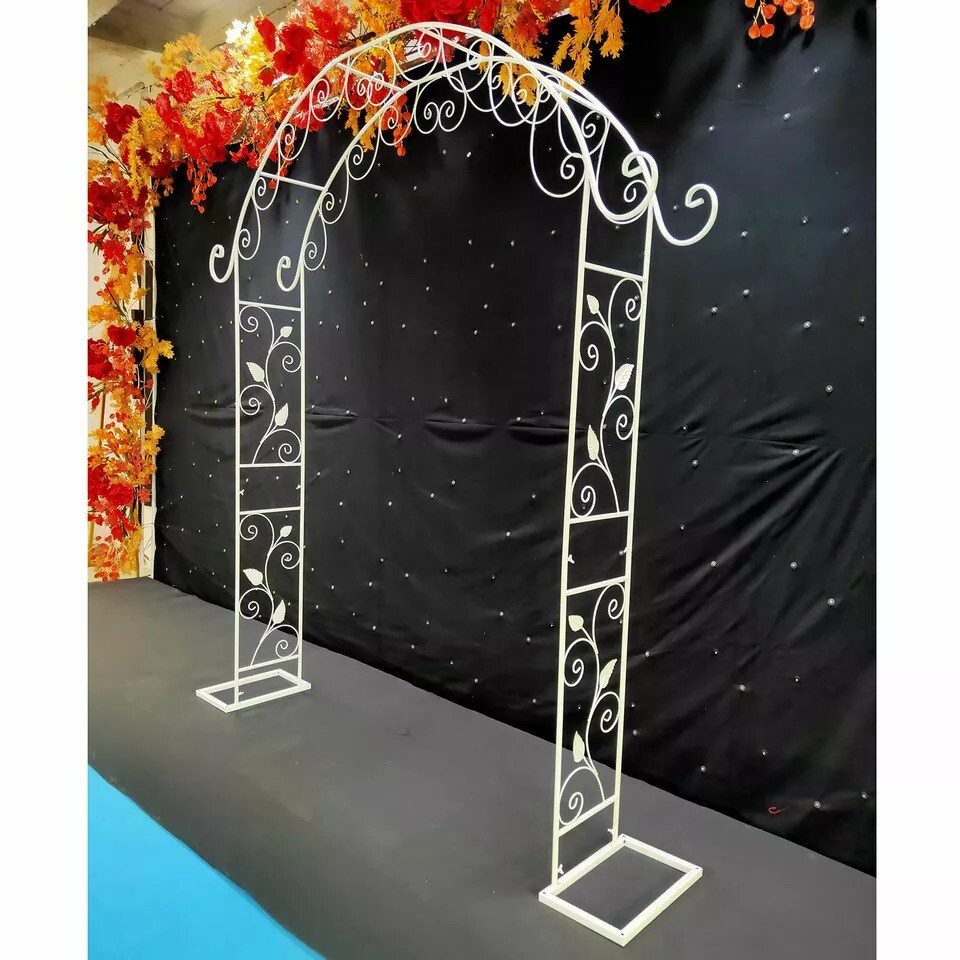 Wedding Arch Garden Backdrop Metal Flower Stand Flower for Birthday Decor 7.7Ft