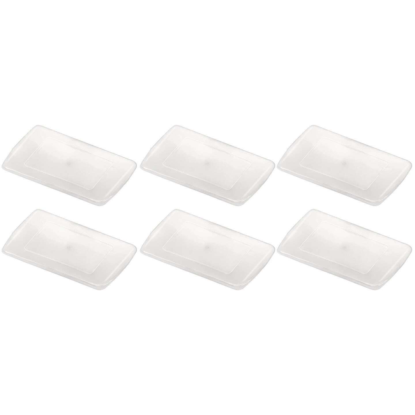 Multi-Purpose Bin Lid, Clear, Pack of 6