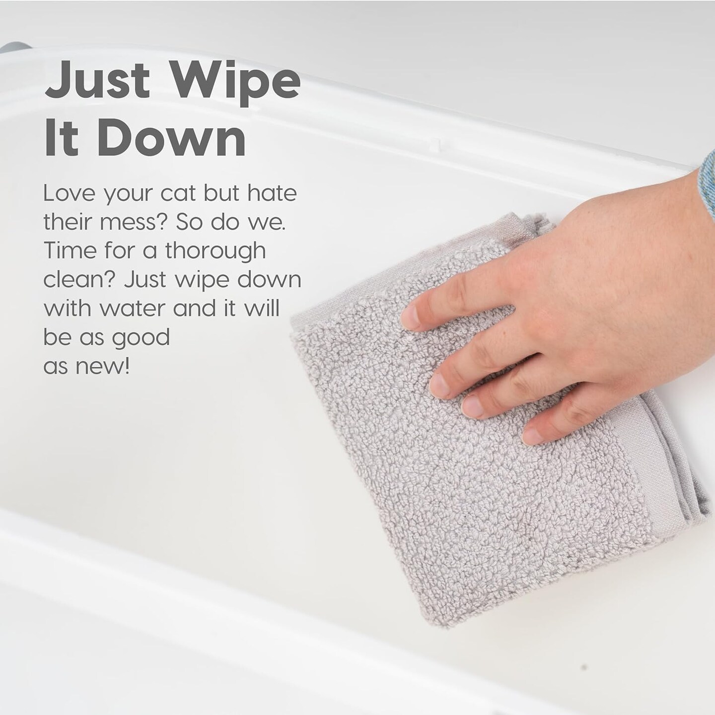 IRIS USA Top Entry Cat Litter Box with Litter Catching Lid, Privacy Walls and Scoop, Cat Pan