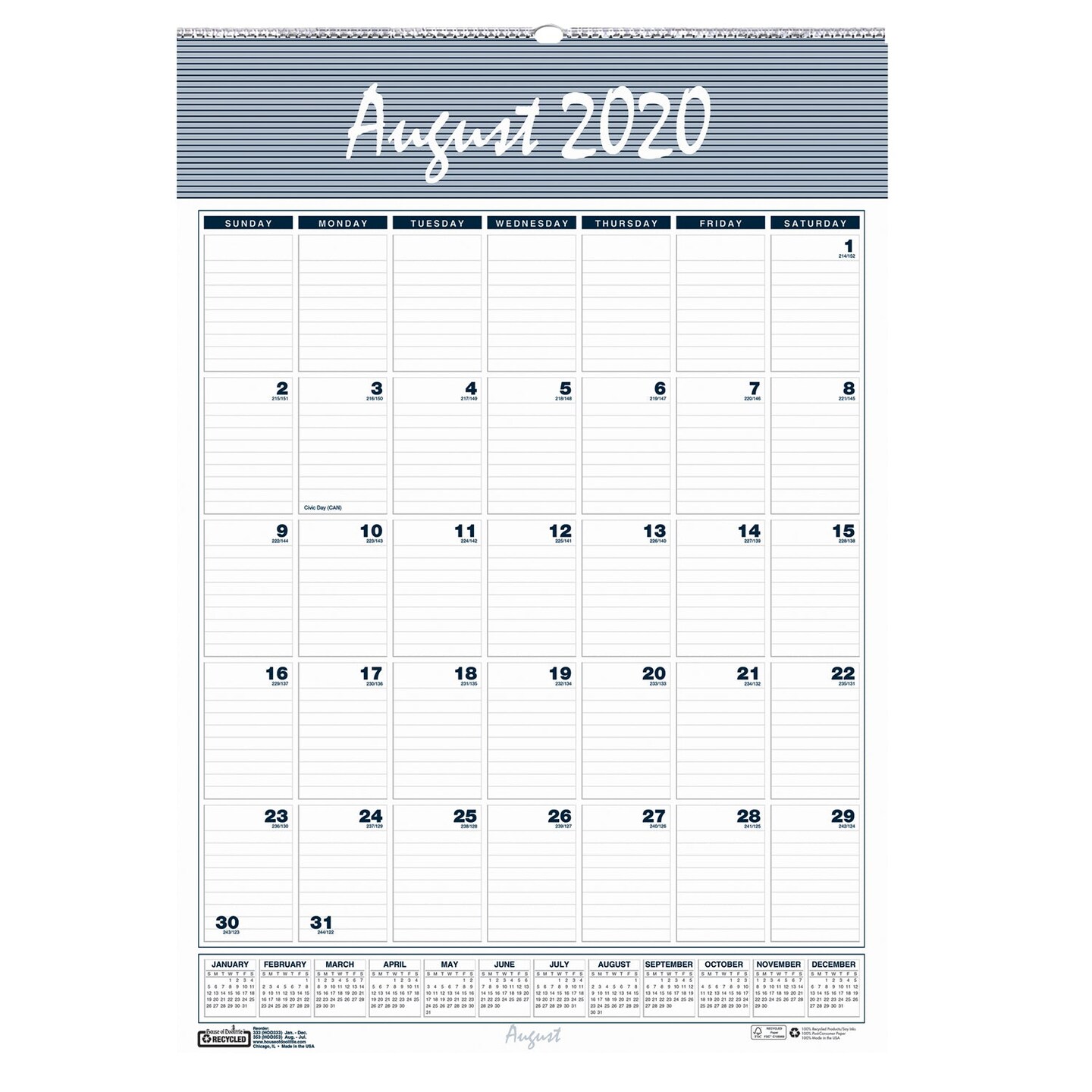 Bar Harbor Academic Wall Calendar, 12&#x22; x 17&#x22;