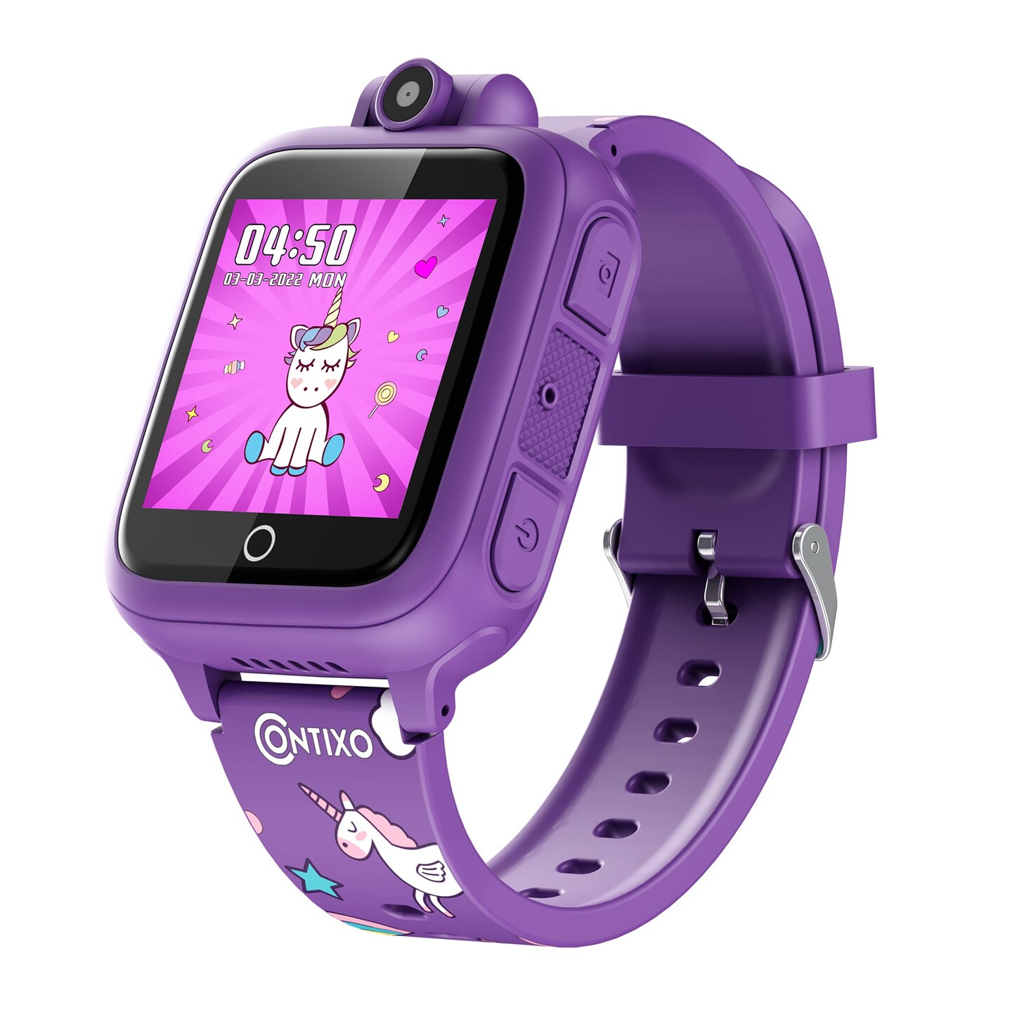 KW1 Smart Watch for Kids with Educational Games HD Touch Screen Camera and MP3 Music Player Purple Michaels
